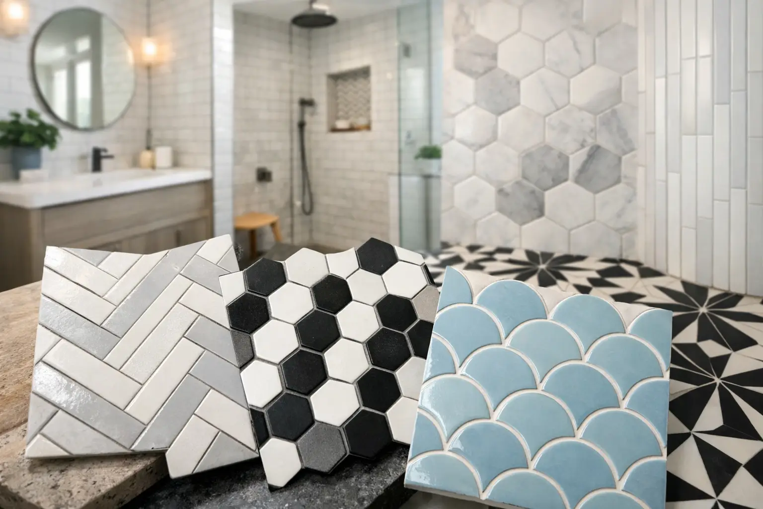 9 Best Tile Patterns for Small Bathrooms