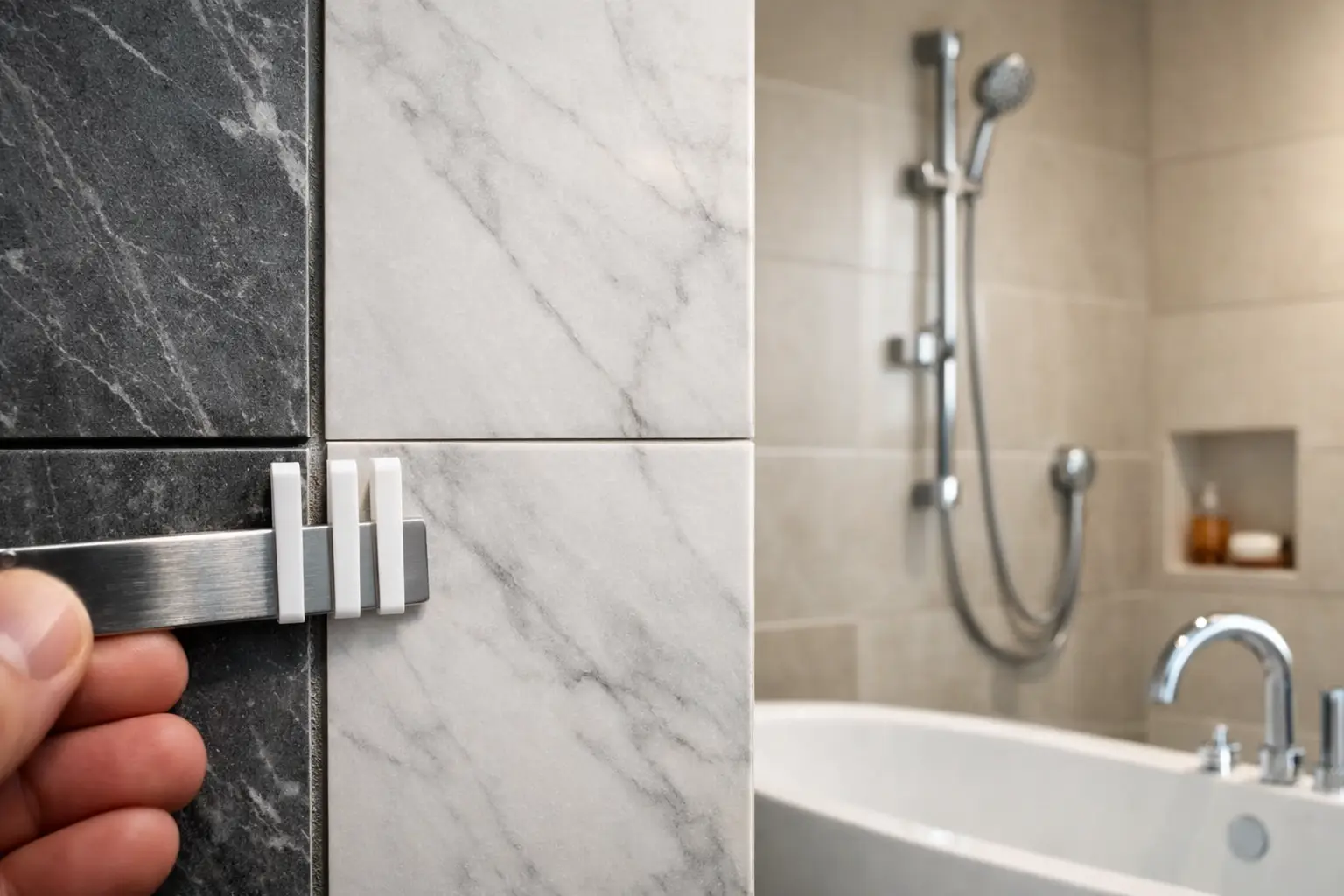High End Bathroom Grout Line Size Guide