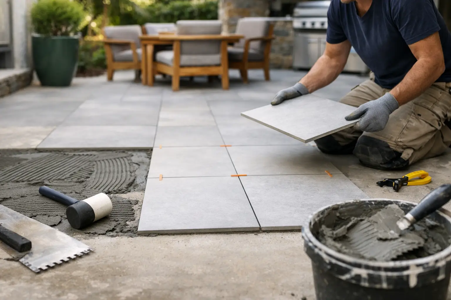 How to Retile an Alfresco Area Properly