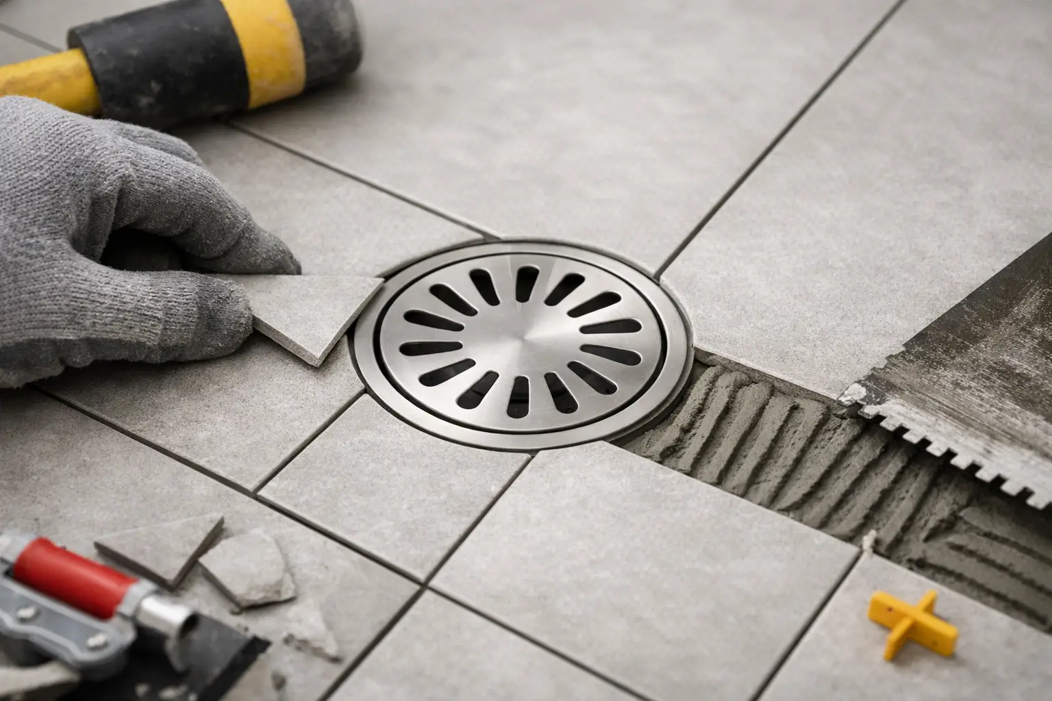 How to Tile Around Floor Wastes for a Clean Finish
