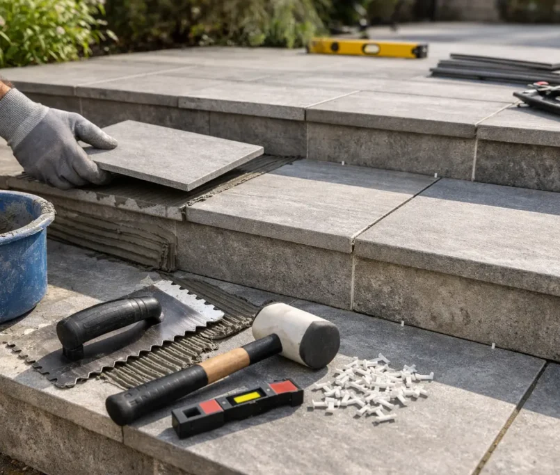 How to Tile Outdoor Steps for a Lasting Finish