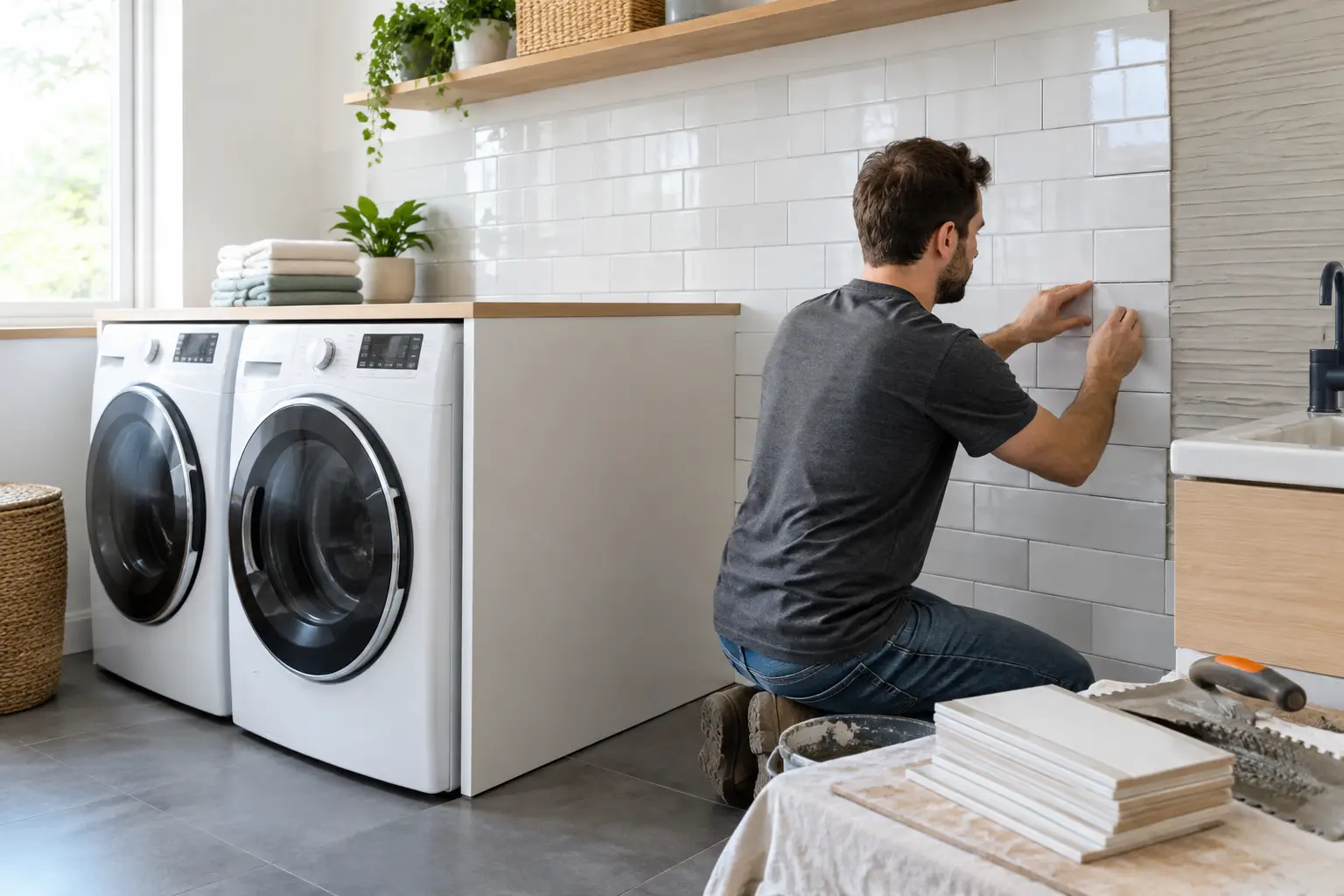How to Tile Laundry Walls for a Lasting Finish