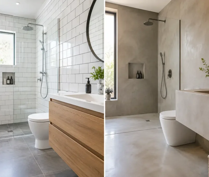 Bathroom Tiling vs Microcement Walls: Which Lasts?