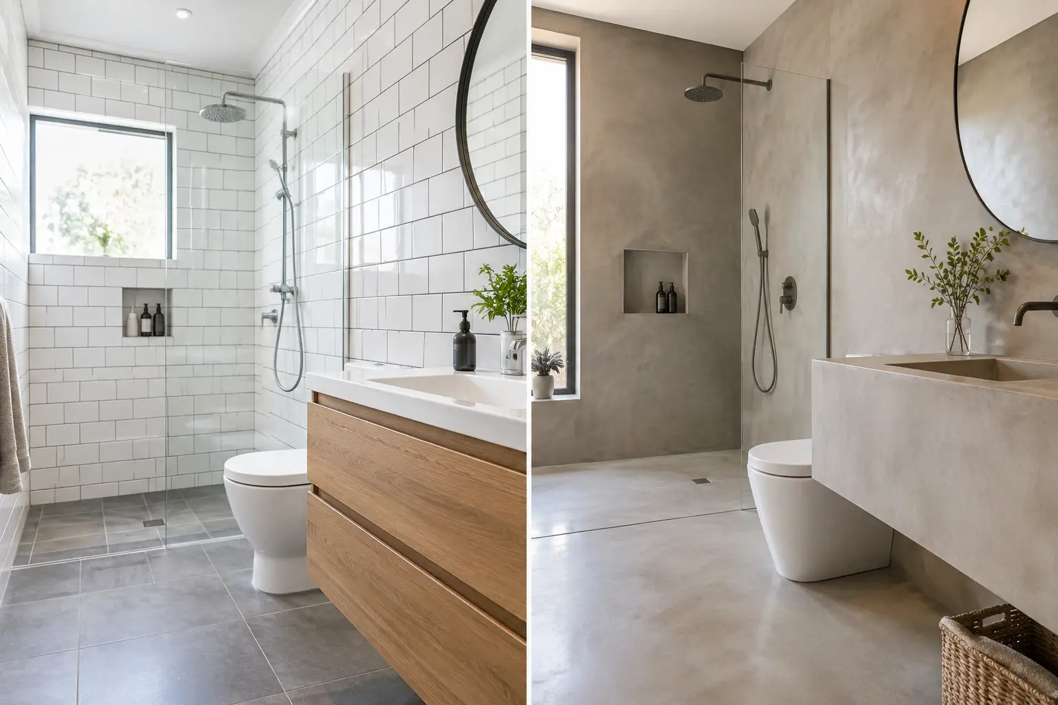 Bathroom Tiling vs Microcement Walls: Which Lasts?