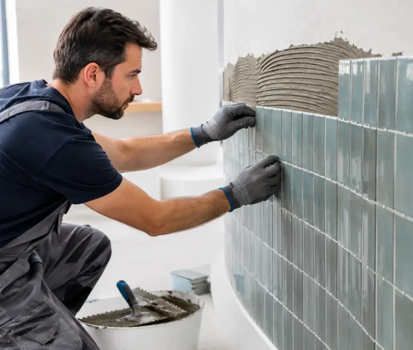 How to Tile a Curved Feature Wall Properly