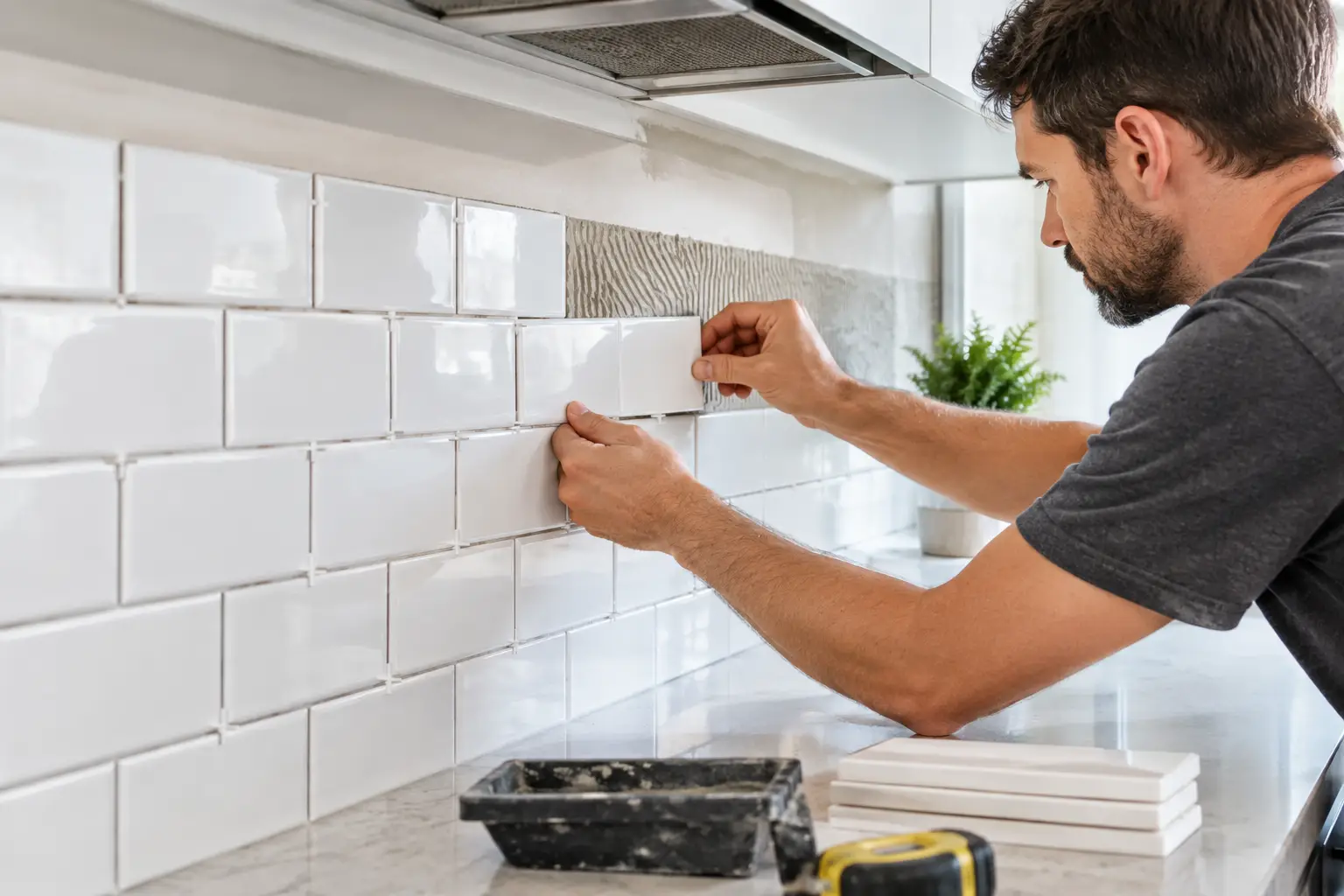 How to Tile Splashbacks With a Precision Finish